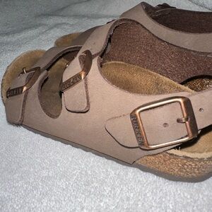 Birkenstock Kids Tan and Brown Sandals
